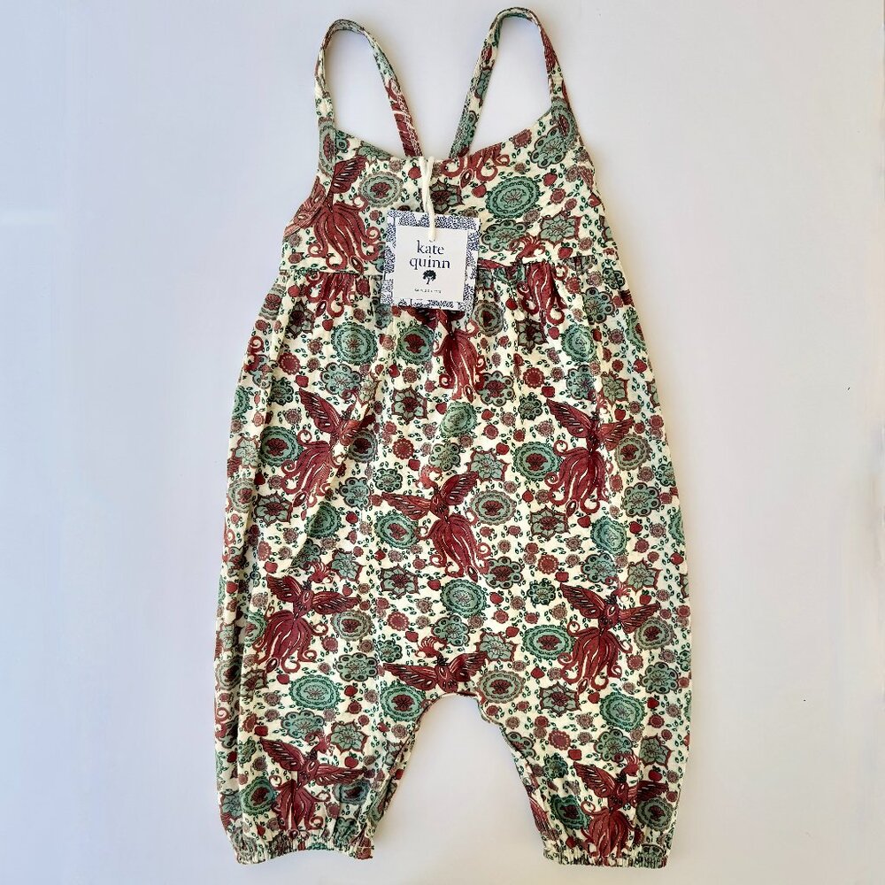 Kate Quinn Bamboo Romper | Phoenix Bird Print, Spaghetti Strap | 12–18M | NWT